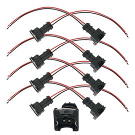 Gautory - Conector inyector de combustible con arnés de cables EV1 OBD1 enchufe de cable con clip de empalme cortado, 8 unidades