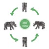 Hebdids Silver Elephant Statue - Modern Home Decor, Resin Sculpture