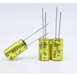 1uF 100V Capacitor,10 PCS 10mm x 17mm Non-Polarized BP Electrolytic Capacitor 100V 1uF NP Capacitor