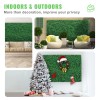 12pcs 24\"x16\" Artificial Boxwood Hedge Wall Panels 32 SQ Feet