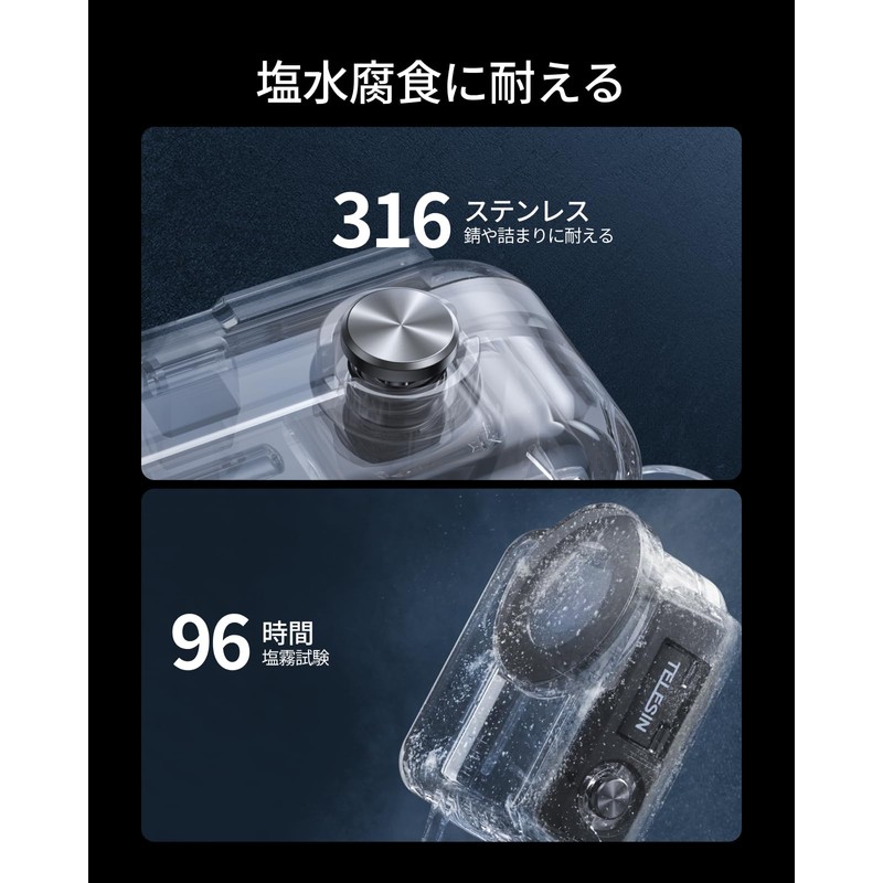 TELESIN Waterproof Case for DJI Osmo Nano 60M/196FT Waterproof Housing
