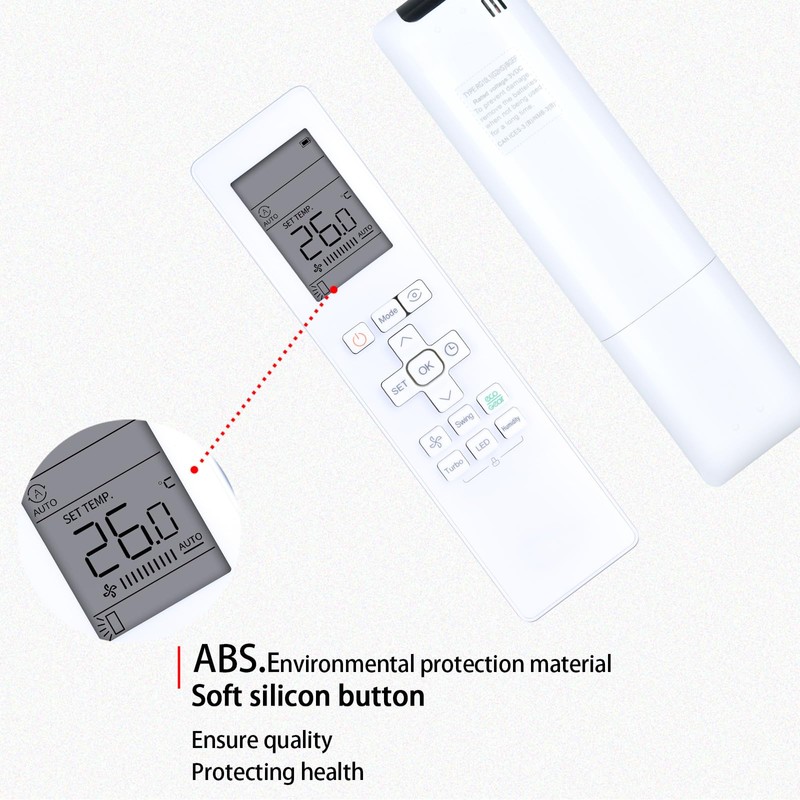 Replacement Remote Control fit for Senville LETO Series Air Conditioner