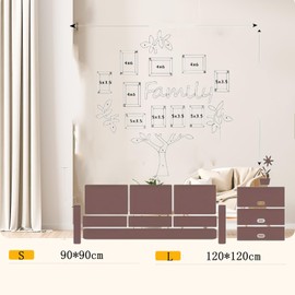 FLORPERRY Family Tree Wall Decoration Wallpaper Sticker Wall Sticker 3D Acrylic Wall Sticker 3D DIY Tree Wall Sticker Wall Sticker Acrylic Wall Sticker Acrylic Photo Frame Wall Decoration Sticker Room