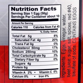 Amish Valley Products Pickled Eggs in Beet Juice Quart Glass Jar (4 Quart Jars - 32 oz)