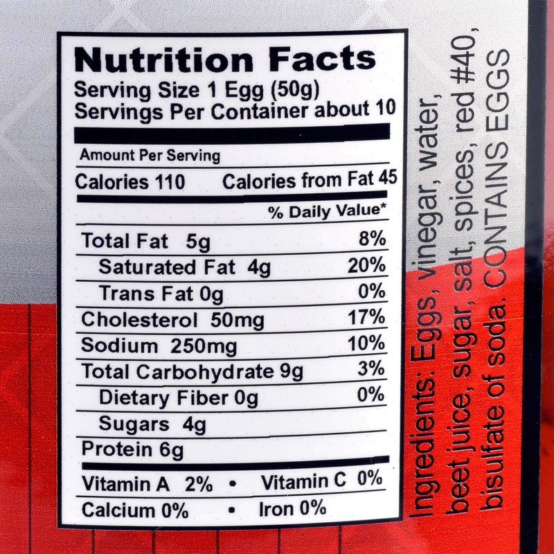 Amish Valley Products Pickled Eggs in Beet Juice Quart Glass