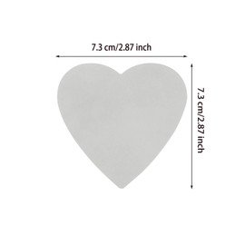 ONLYKXY 5Pack Transparent Sticky Notes 250 Sheets Cute Heart-Shaped Self-Stick Book Tabs Waterproof PET Markers Sticky Notes Pad,3 inch (Gray)