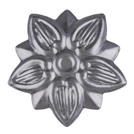 UNIQANTIQ HARDWARE SUPPLY Steel Flower Design Trunk Ornament | Diameter: 1 7/8" | 4-Pack | Antique Style | Decorative Box Accessory