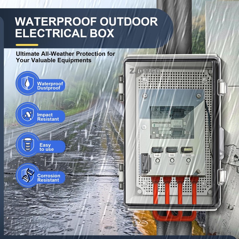 Waterproof and Dustproof Transparent Electrical Box, ABS Plastic Electrical Enclosure