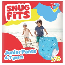 Drylife Snug Fits Unisex Ganztägig & Nachtwindeln bei Bettnässen | 800 ml Saugfähigkeit - 4-7 Jahre - 17-30 kg (15 Stück)