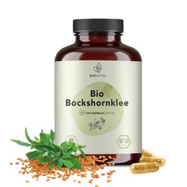 BIONUTRA® Fenugreek Capsules Organic (270 x 650 mg), German Production, 3-Month Pack, Residue-Controlled, Vegan, Lactose & Gluten-Free, High Dose, Organic Quality without Additives