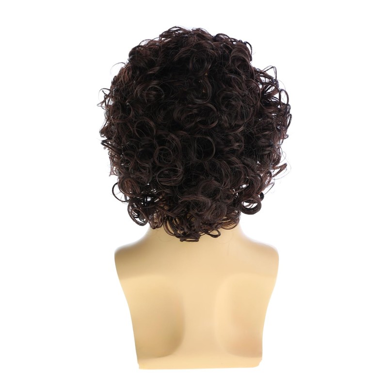 Men's Brown Curly Wig