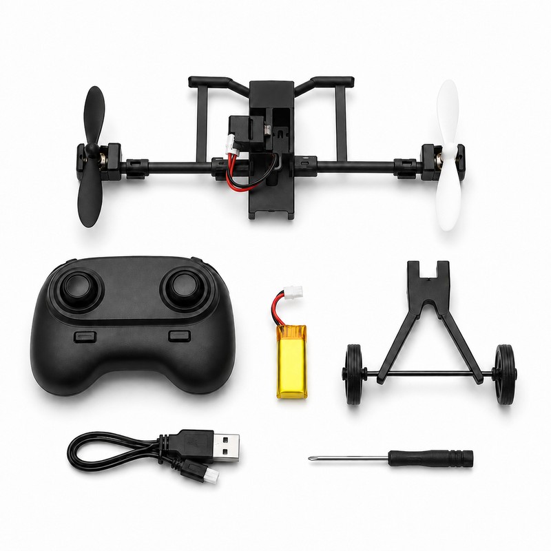 2.4GHz DIY RC Paper Airplane Power Kit with Dual Propellers