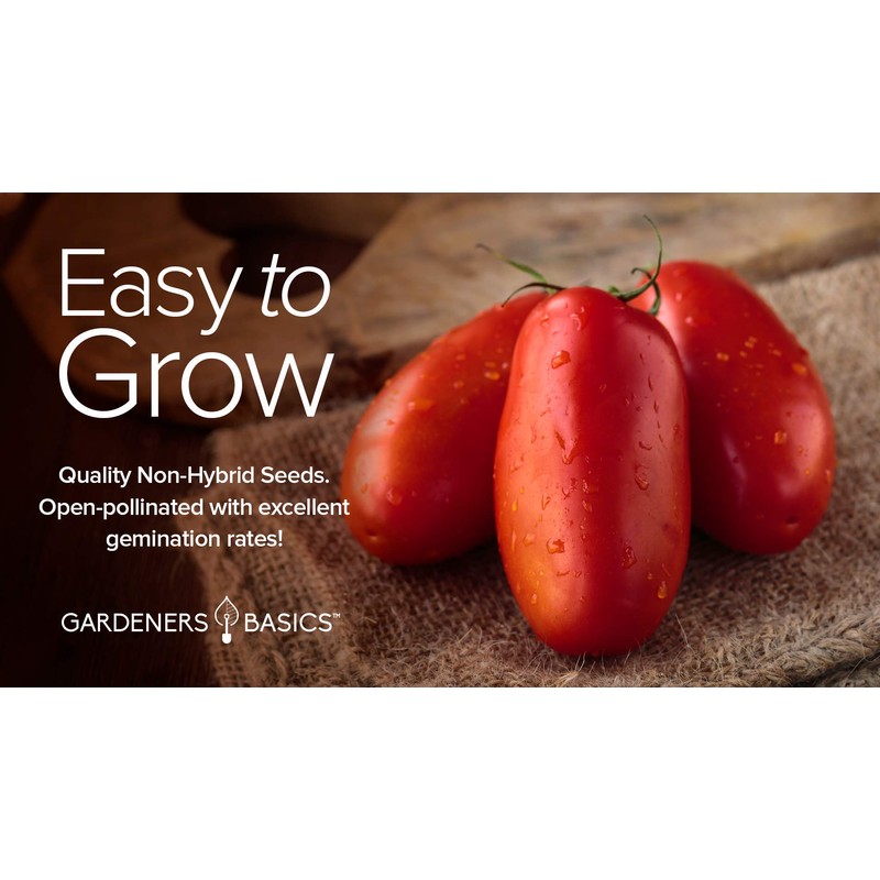 Gardeners Basics, San Marzano Tomato Seeds for Planting Heirloom Non-GMO