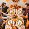 50Pcs Thanksgiving Oval Plates 10" x 12" Large Disposable Heavy