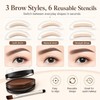 Kit Sello Cejas Doble Color Impermeable 3 Pares Plantillas 02