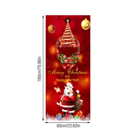 TGKYK Christmas Decoration American, Christmas Rug, Non-Slip Door Mat, Christmas, Tender Christmas Rug for Living Room, Kitchen, Bathroom, Bedroom (60 x 180 cm)