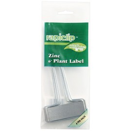 Luster Leaf 862 Rapiclip Zinc Plant Label, 6-Inch Length, Pack of 4