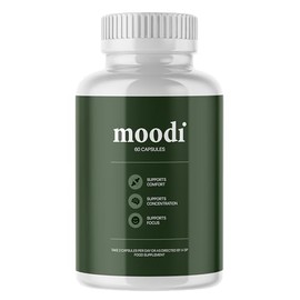 Moodi - Natural Ingredients - Vegan - Support Supplement - One Months Supply - 60 Capsules