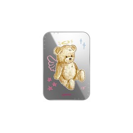 CASETiFY Snappy Card Holder Stand Compatible with Magsafe - Angel Teddy Bear - Silver Mirror