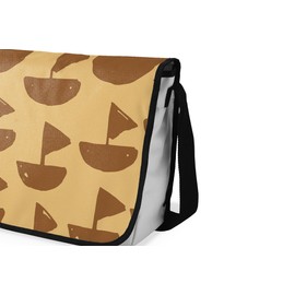 Le Jardin du Lin Digital Printed Messenger School Bags with Black Strap for Girls and Boys, Back to School, Messenger Bags for Students, Shoulder Bags, Size: 29 x 36 cm