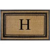 First Impressions Markham Border Double Door, Doormat, Monogrammed H, X-Large,