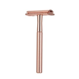 ZJchao Maquinilla de Afeitar de Seguridad, Maquinilla de Afeitar Reutilizable para Mujeres con Herramienta de de Acero Inoxidable de Primera Calidad, Negro, Plata, Oro Rosa de Reutilizable para Afeitarse la Cara y las Piernas (Oro rosa)