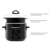 Elite Gourmet 3 Quart Slow Cooker with Low High Settings