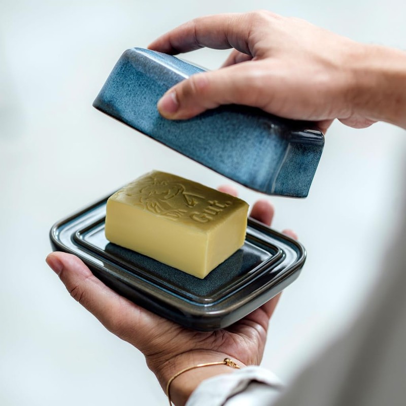 like Villeroy & Boch Lave Glace Butterdose blau 6,5cm