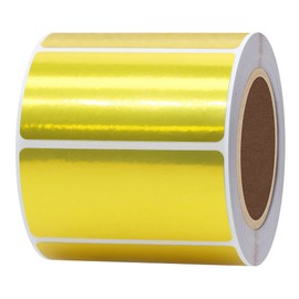 Hycodest 200 Pcs Gold Thermal Stickers, Multi-Purpose Barcode Direct Thermal Labels for Labels Printer (51x25mm)