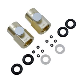 Mogankey 2 Pcs CGA320 to TR21-4 Thread Home Use Soda Refill Bottle CO2 Cylinder Cartridges Adapter Connector Kit Replacement Part for Soda Machine Tank Gold (2pack)