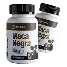 Maca Negra | Kit 2 | 180 Cáps | 1 Mes | Resistencia Y Energí Sin Sabor