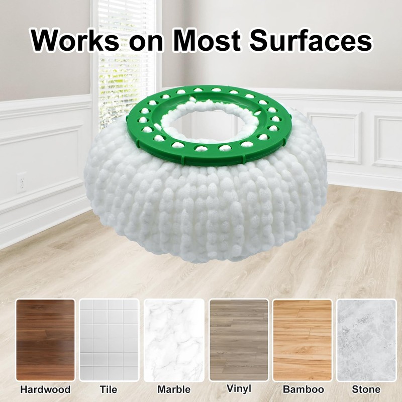 6 Pack Mop Head Replacement for Libman Tornado Spin Mop