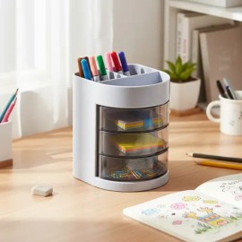 Organizador Escritorio Deli Portalápices Oficina 3 Cajones                                                                                            
