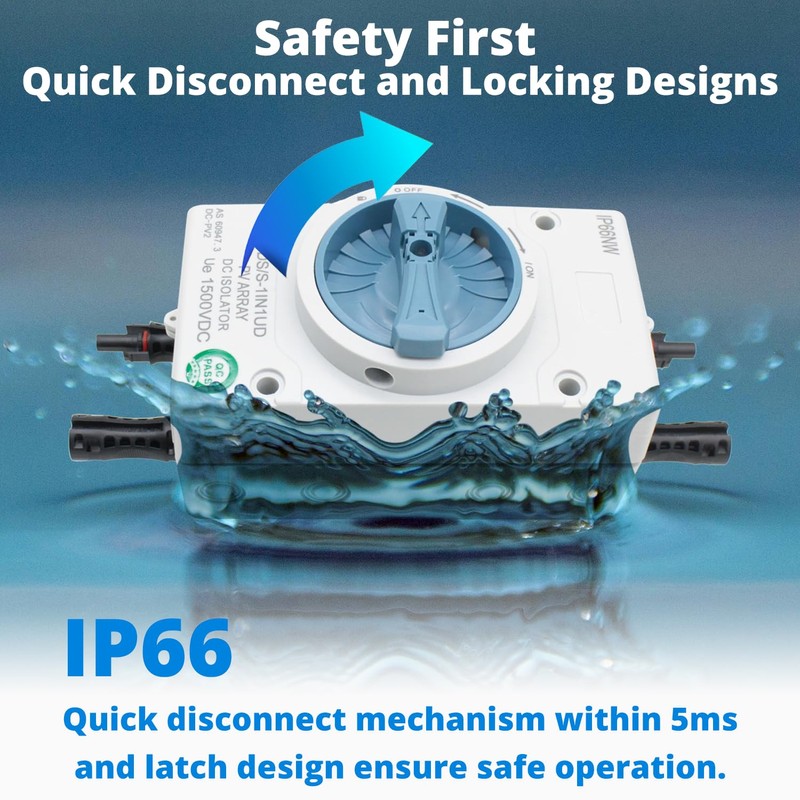 Solar DC Disconnect Switch-HXH 2-in-2-out 1000V IP66 Isolator Switch, Versatile