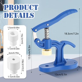 Leriton 2 Pcs Safety Eye Tool, Large Size Safety Eyes for Attaching Amigurumi Crocheting Crochet Auxiliary Tool for 5-45mm Eyes Stuffed Animal Install Doll Making Supplies Craft