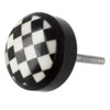 onlinepartycenter Black and White Checkered Round Knob Hardware Pull Home