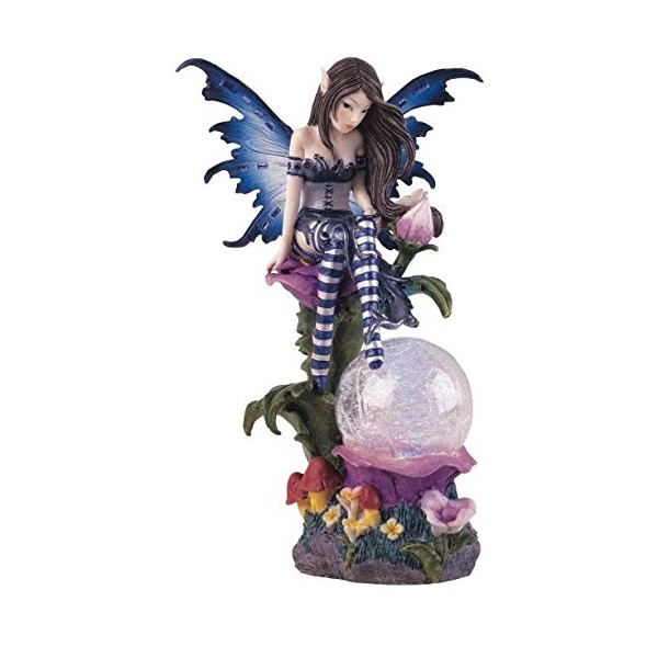 George S. Chen Imports SS-G-91273 Fairy Collection Crystal Ball LED Light Figure Decoration Collectible
