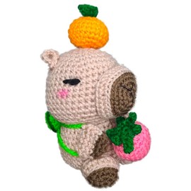 Despojo & Esponjoso Chibi Capibara de Peluche con Mochila y Accesorios Tierno y Esponjoso