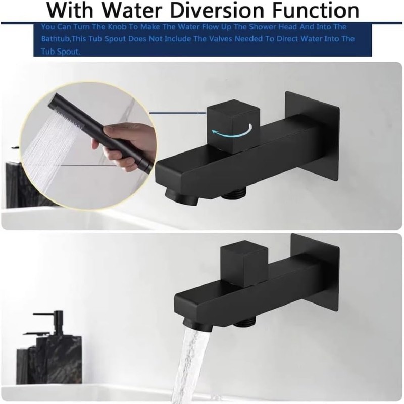 Cascada PivotFlow Wall-Mount Spout with Dual-Function Diverter | Solid Brass