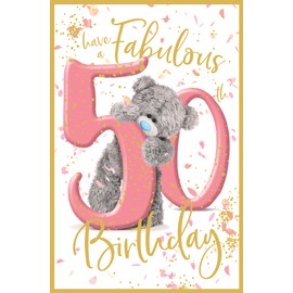 Me To You 50th Birthday 50 Carte Blanche Birthday Card