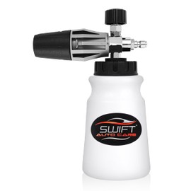 Swift Eco Foam Cannon for Pressure Washer Car Wash Foam Gun Sprayer | ¼ Inch Quick Connect | Extra Thick Snow Foam for Detailing | Holds 1 Liter of Soap!
