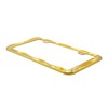 Creathome 3D Curly Wave Pattern Gold License Plate Frame from