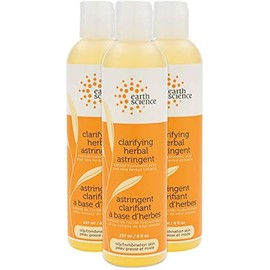 EARTH SCIENCE - Clarifying Herbal Facial Astringent Skin Care with Witch Hazel, 8 Fl Oz (Pack of 3)