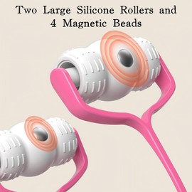 KINTEGOOD V-Shaped Face Roller Massager with 4 Magnetic Beads, Facial Lifting Tool Neck and Skin Tightening Beauty Massager