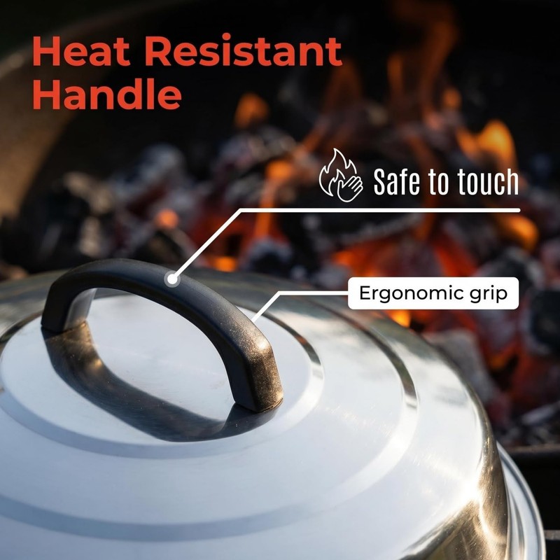 2 Pack Stainless Steel Basting Cover, 12.2 Inch Grill Dome