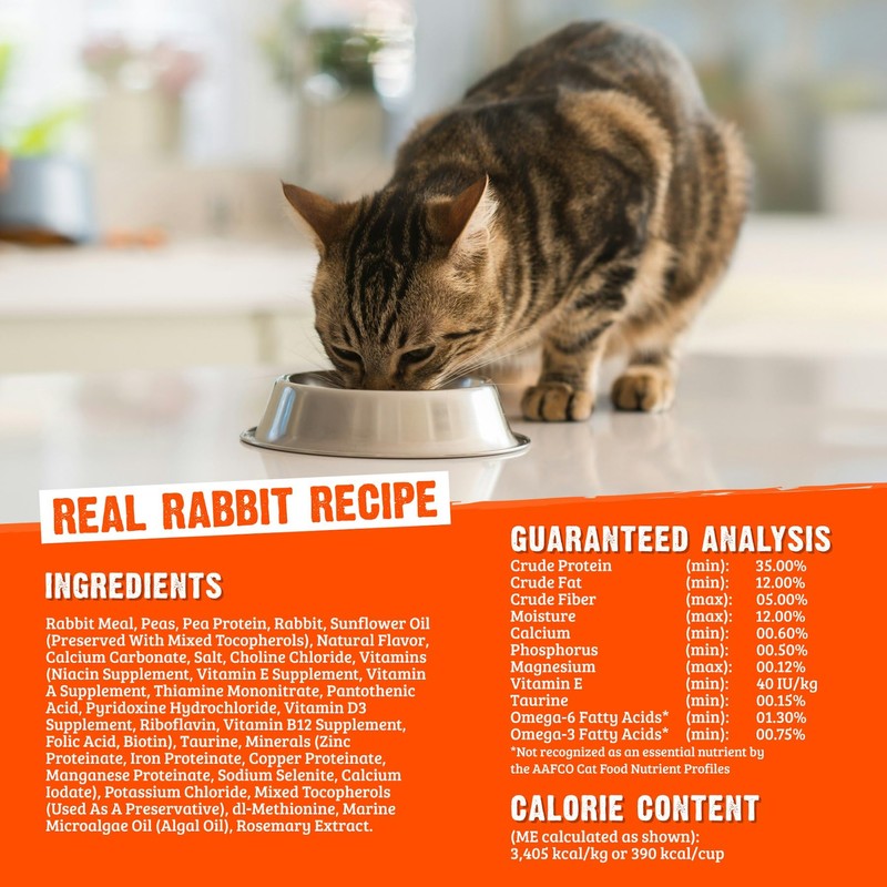 Rawz Real Rabbit Dry Food for Cats with Freeze Dried