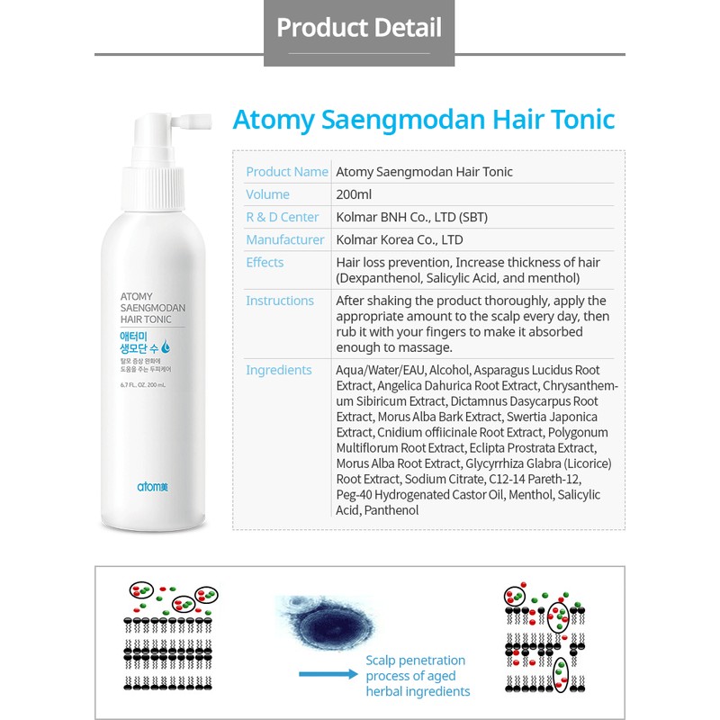 Atomy READY STOCK Atomy Saengmodan Hair Tonic (1EA)
