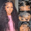 Lemeiily 13x6 Deep Wave Lace Front Wigs Human Hair 200