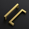 Ravinte 10 Pack Squre Cabinet Pulls 5 Inch Brushed Brass