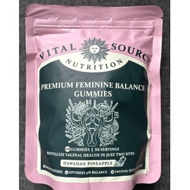 Vital Source Nutrition Premium Feminine Balance Gummies 60 Gummies Exp 2026/2027